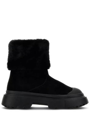 Hogan faux-fur suede boots - Black
