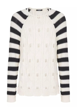 Balmain cable-knit jumper - White