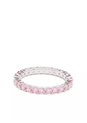 Swarovski round cut gem embellished ring - Silver