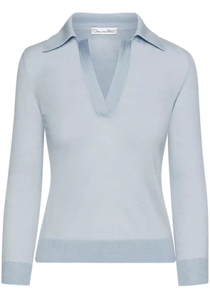 Oscar de la Renta virgin wool polo shirt - Blue