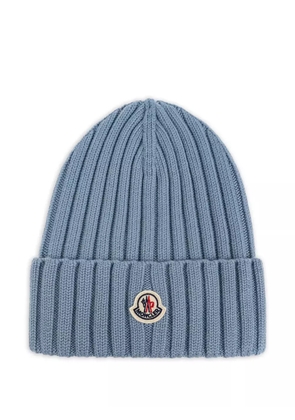 Moncler ribbed-knit beanie - Blue