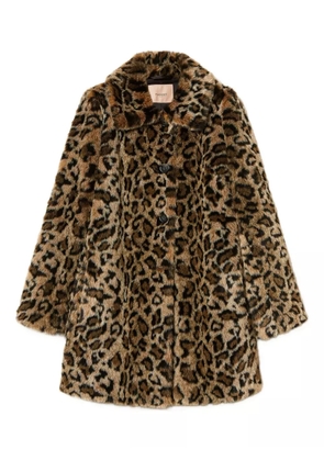 TWINSET leopard-print faux-fur coat - Brown