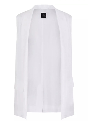 Armani Exchange shawl-lapel open-front waistcoat - White