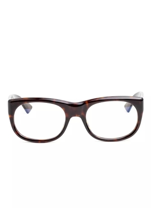 Saint Laurent Eyewear tortoiseshell-effect glasses - Brown