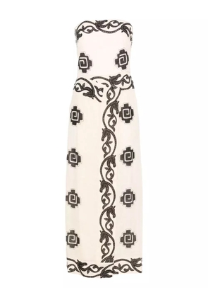 Johanna Ortiz Ancient midi dress - Neutrals