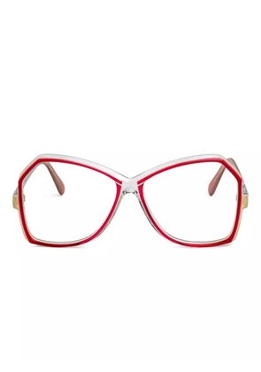 Cazal geometric-frame glasses - Red