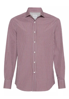 Brunello Cucinelli gingham-pattern shirt - Red