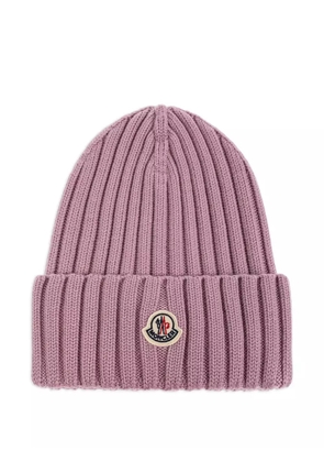 Moncler ribbed-knit beanie - Pink