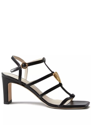 Claudie Pierlot heart-heel leather sandals - Black