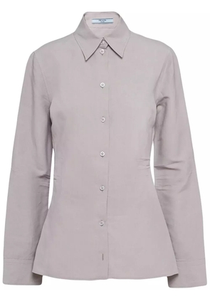 Prada paper-based button-up shirt - Grey