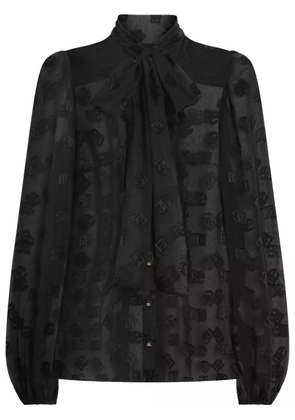 Dolce & Gabbana DNA logo-print blouse - Black