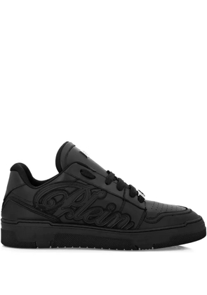 Philipp Plein logo-patch low-top sneakers - Black