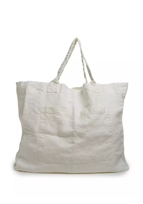 Once Milano Weekend linen tote bag - White