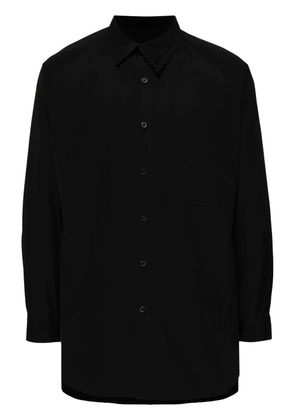 Yohji Yamamoto asymmetric-collar cotton shirt - Black