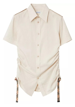 Burberry striped silk shirt - Neutrals