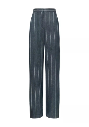 Tory Burch striped-pattern trousers - Blue