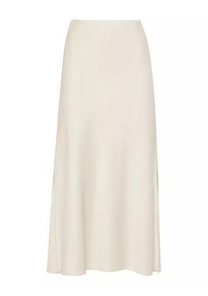 Brunello Cucinelli side-split midi skirt - Neutrals