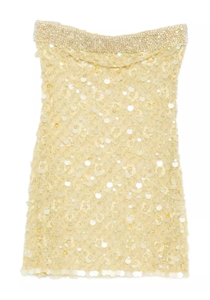 Roberta Einer sequin-embellished strapless mini dress - Green