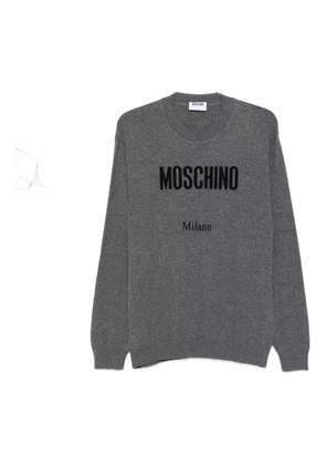 Moschino logo-print sweater - Grey