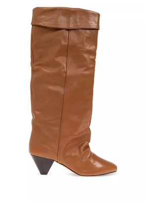 ISABEL MARANT 65mm Elita leather knee-high boots - Brown