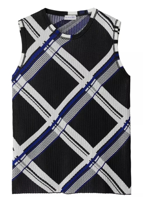 Burberry checked silk knitted vest - Black