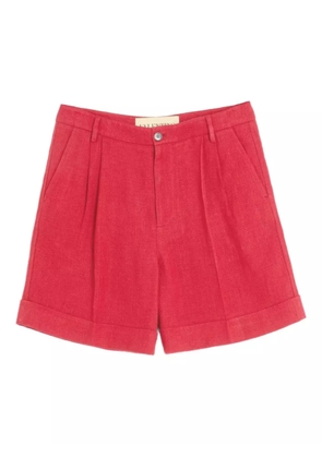 Valentino Garavani cuffed linen Bermuda shorts - Red