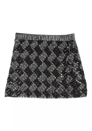 P.A.R.O.S.H. sequin-embellished mini skirt - Grey