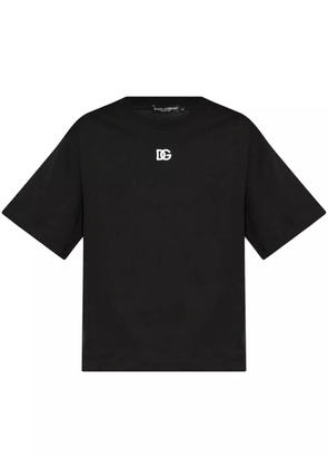 Dolce & Gabbana logo-embroidered T-shirt - Black