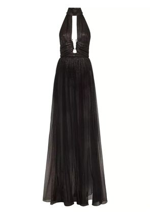 Philipp Plein chiffon gown - Black