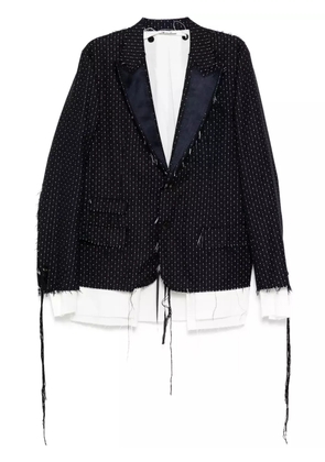 midorikawa raw edge blazer - Blue