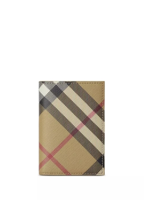 Burberry check-pattern bi-fold card holder - Neutrals