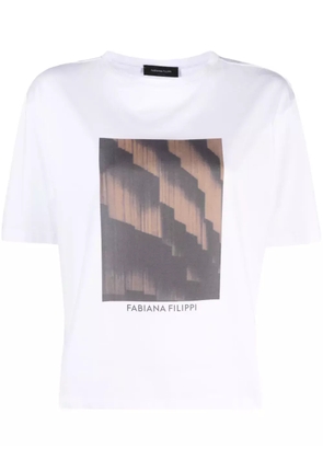 Fabiana Filippi graphic-print cotton T-shirt - White