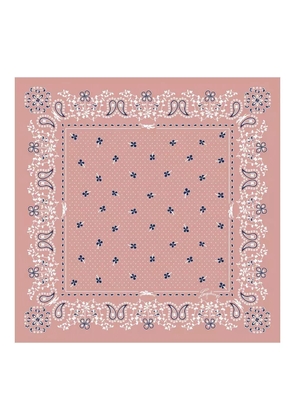 Longchamp paisley-print scarf - Pink