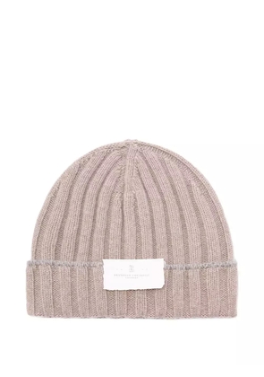 Brunello Cucinelli ribbed-knit beanie - Neutrals