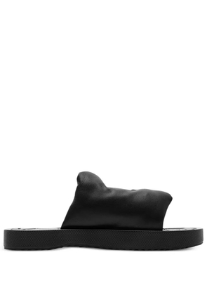 Burberry EKD Slab leather slides - Black
