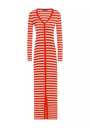 Dolce & Gabbana striped knitted dress - Red