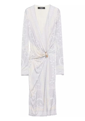Versace Coupe des Dieux-print midi dress - Neutrals