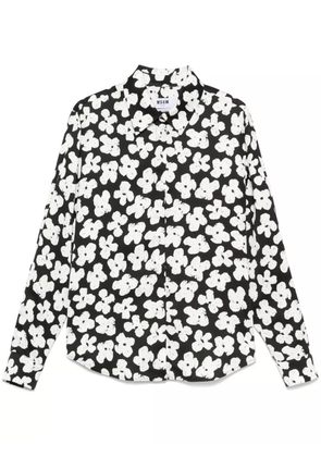 MSGM floral-print shirt - Black