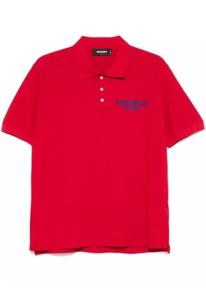 DSQUARED2 dyed logo-patch polo shirt