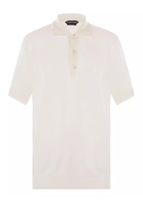 TOM FORD mesh polo shirt - White