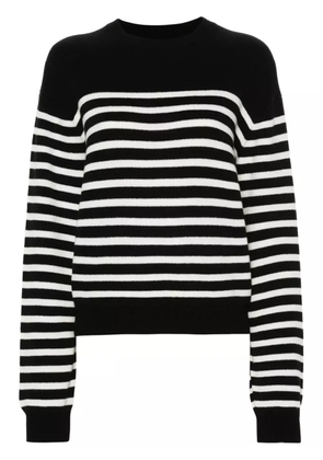 KHAITE long-sleeve striped jumper - Black