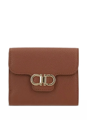 Ferragamo Gancini-plaque leather wallet - Brown