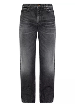 Versace logo-embroidered jeans - Black