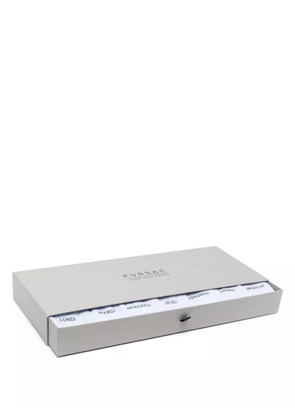 FURSAC embroidered cotton boxers (set of seven) - Blue