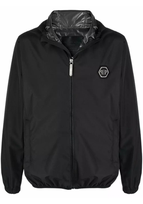 Philipp Plein zipped windbreaker jacket - Black