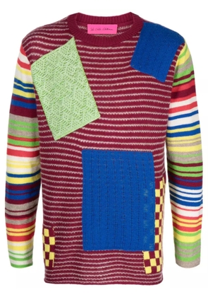 The Elder Statesman patchwork sweater - Red