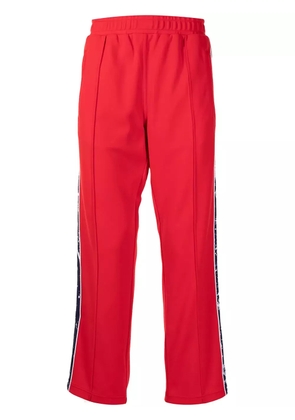 Ports V side stripe-detail track pants - Red