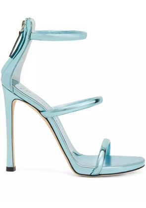 Giuseppe Zanotti 120mm metallic-effect sandals - Blue