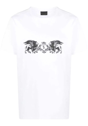 Billionaire chest-logo crew-neck T-shirt - White