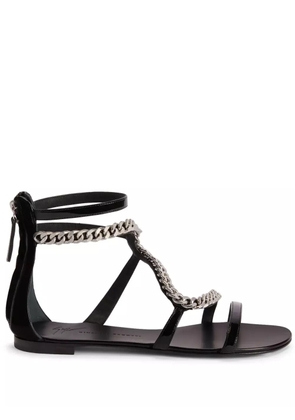 Giuseppe Zanotti Samantha chain-detail flat sandals - Black